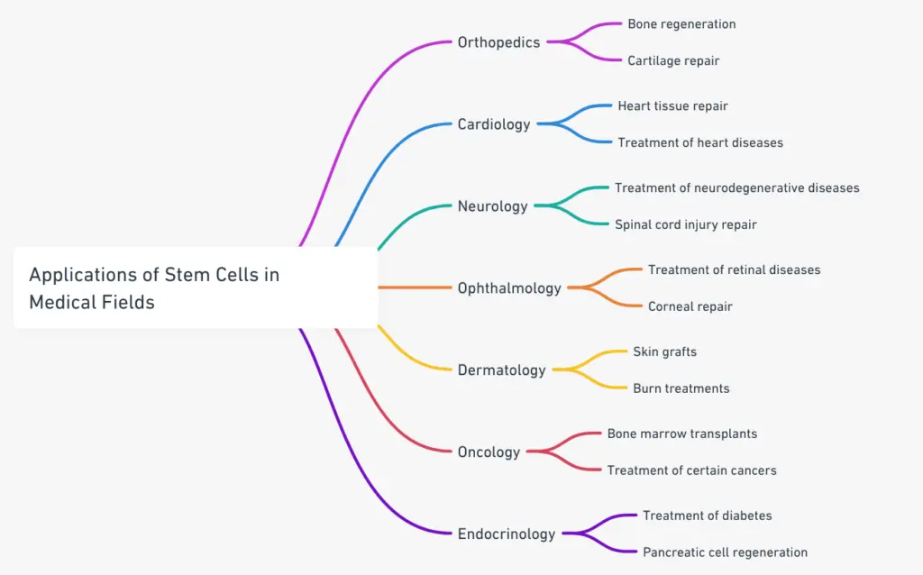The application of stem cells in various medical fields